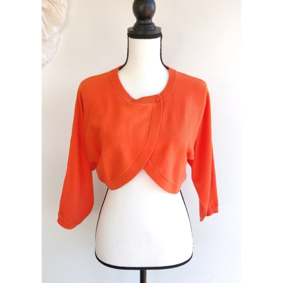 CAbi Sweaters - Cabi Orange Piccolo Shrug